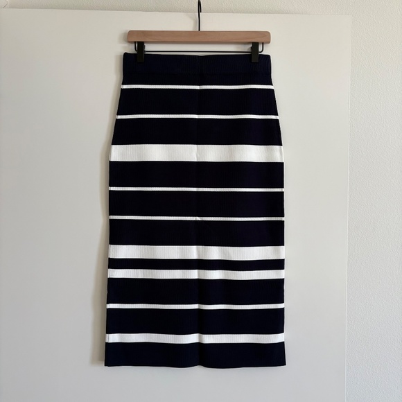 Ted Baker Emiliha Striped Midi Bodycon Knit Skirt, Navy/White, Size 3, NWT - Picture 7 of 14